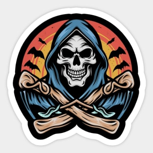 Grim Reaper Traditional Tattoo Sticker